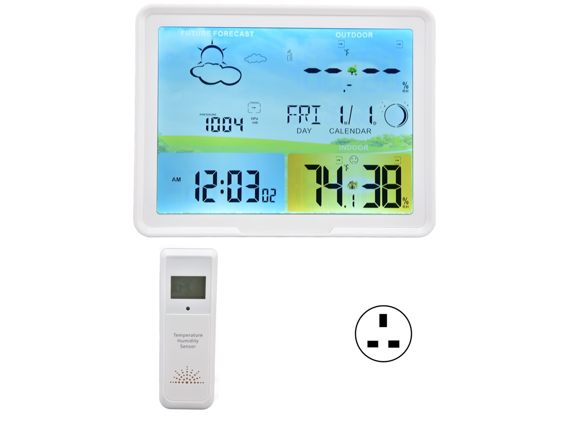 Estação Meteorológica Compacta Laxiscreed Para Previsão Do Tempo E Monitorização De Temperatura E Umidade