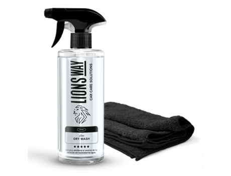 Limpador de Corpo Sem Água Seca com Cera Carnauba com Acabamento de Alto Brilho Inclui Pano Profissional LIONS WAY