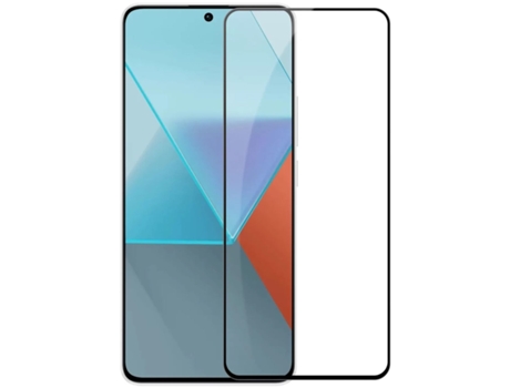 EVELATUS Full Cover Vidro 2.5D Xiaomi Redmi Note 13 Pro 5G Antiestático / Cola Japão Preto