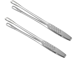 Pinças Para Alimentos Partykindom, 2 Peças, Em Aço Inoxidável, Estilo Utensílio De Cozinha, Para Churrasco, Peixe E Bife
