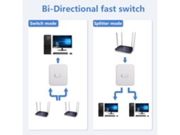 Switch De Rede Com 2 Portas Seletor De Rede Rj45 Aquaforge