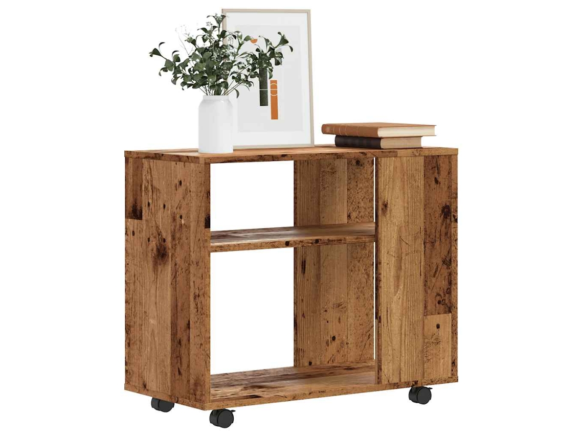 Vidaxl Mesa De Apoio Madeira Velha 70x35x55 Cm Madeira Trabalhada