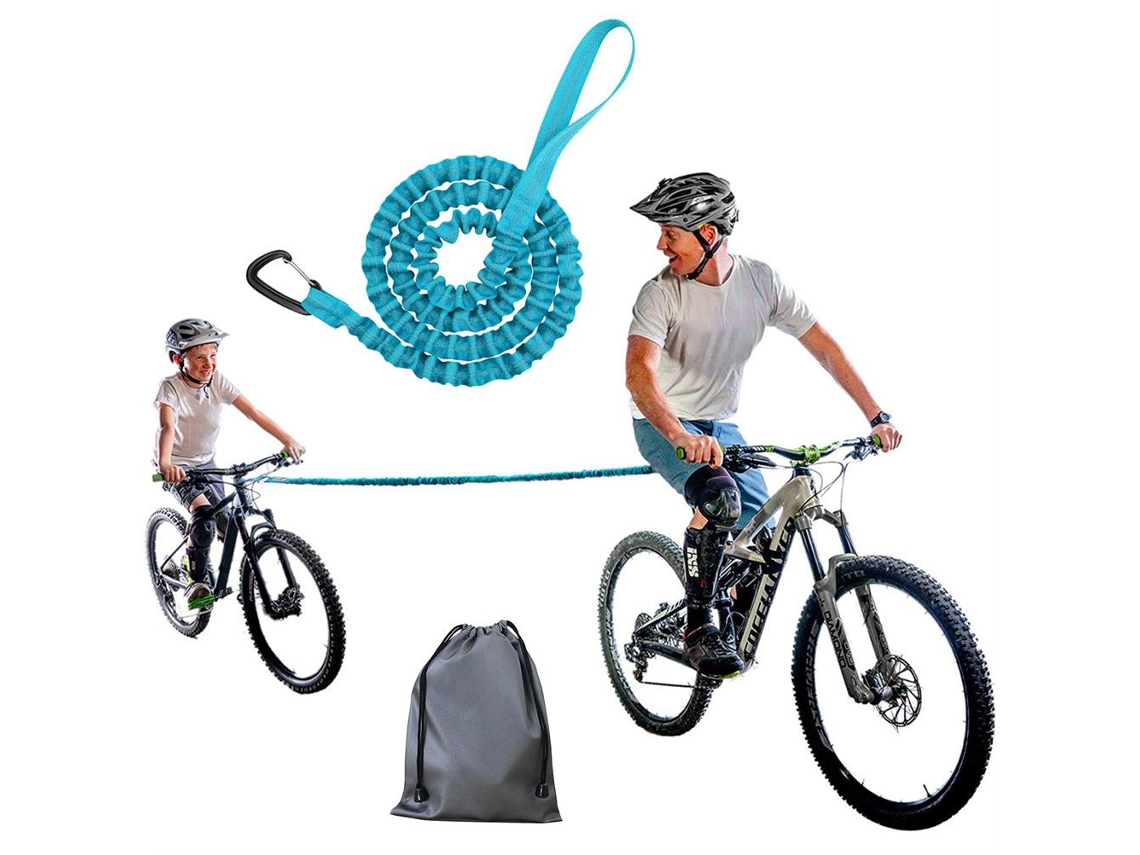 Corda de tração Mali elástica, 60cm, para bicicleta, com bolsa de armazenamento reflexiva