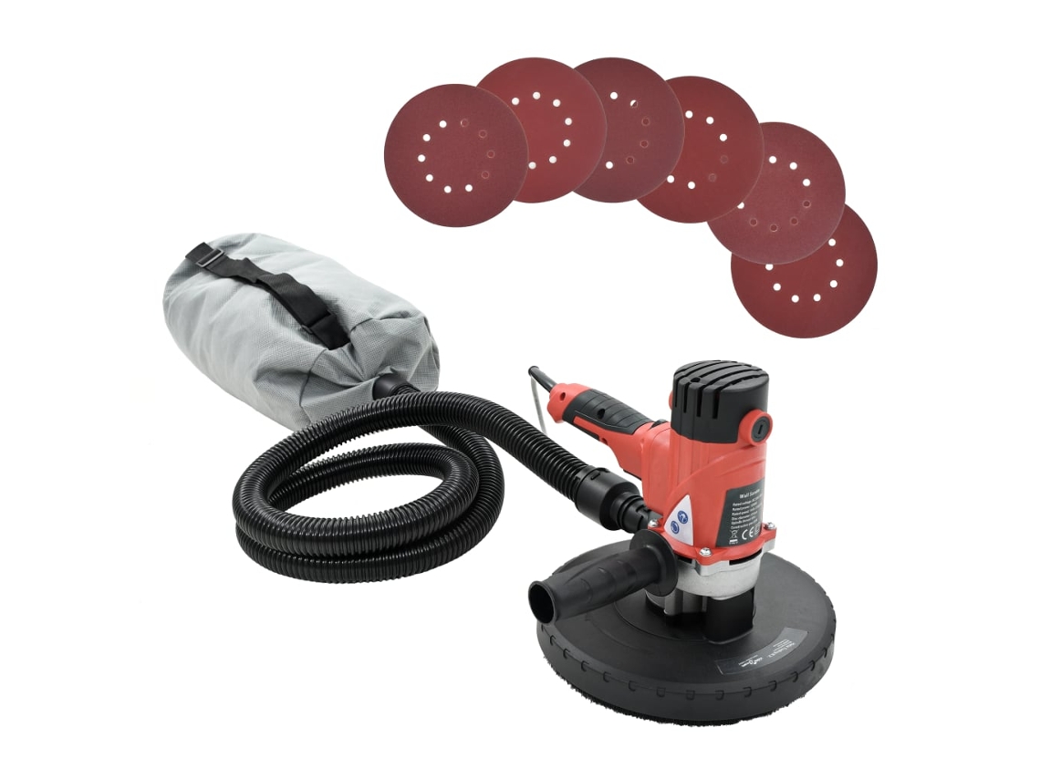 Vidaxl Lixadeira De Reboco Com Função De Aspiração 1200 W