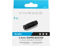 Adaptador Audio VIVANCO JACK 3.5 (Preto)