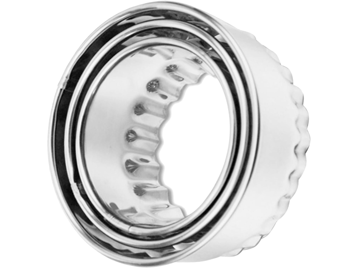 Conjunto de 3 formas redondas de aço inoxidável Stobaza para assar.