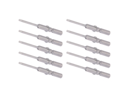 10 Peças De Parafusadeira De Chave Hexagonal Com Cabeça Magnética Aço Liga S2 Acessórios Industriais 6mm 60mm