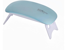 Mini Lâmpada Uv/led Para Unhas - Fina, Com Design De Rato, Para Secagem De Gel, Com Usb, Universal Para Todos Os Tipos De Gel, Azul Vibrante