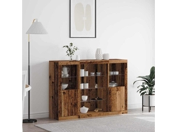 Vidaxl Aparador Led Madeira Antiga 142,5 X 37 X 100 Cm