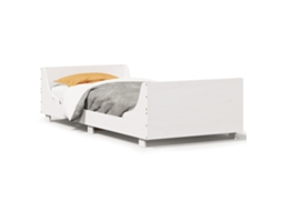 Bed Frame, Bed Frames Vidaxl Branco Madeira De Pinho (100 X 200 Cm)