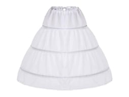 Petticoat Niña Blanca 3 Aros Volante Faldita Novia Dama Bridesmaid Kct