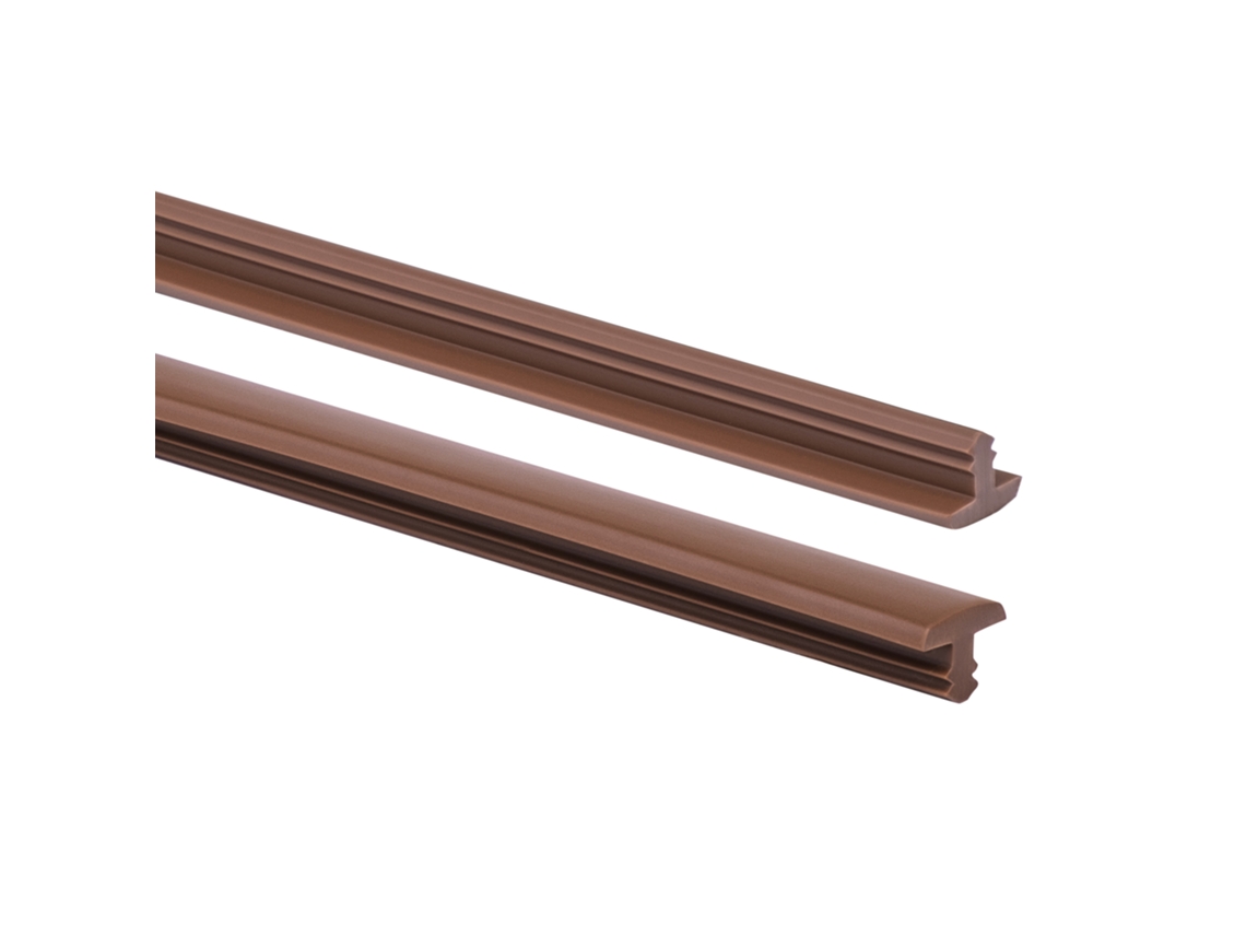 Perfil Antiderrapante Para Degraus Quest Pvc 10x8 Mm, Castanho, 25 M