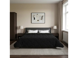 Vidaxl Duvet De Ano Inteiro Colchonete Preto 200 X 200 Cm