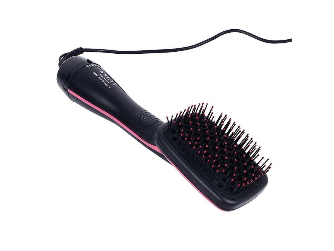 Escova Secadora De Cabelo 2 Em 1, Escova Alisadora, Secador De Cabelo, Pente Aquecido, Ferramentas De Modelagem, Rosa, 1000w