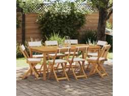 Vidaxl Cadeiras Bistro Exteriores 8 Unid. Branco Creme