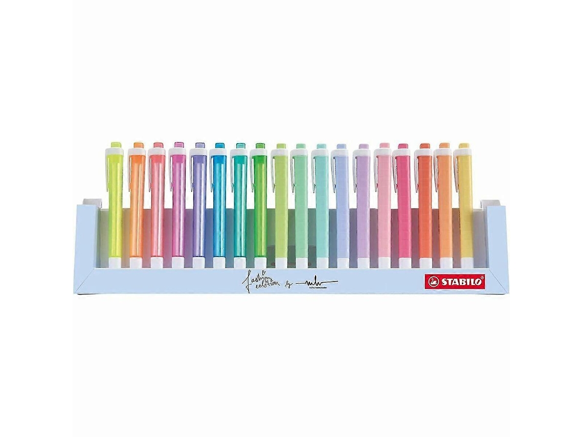 Conjunto De Marcadores De Plástico Stabilo Swing Cool Deskset Olysi Shop (18 Peças)