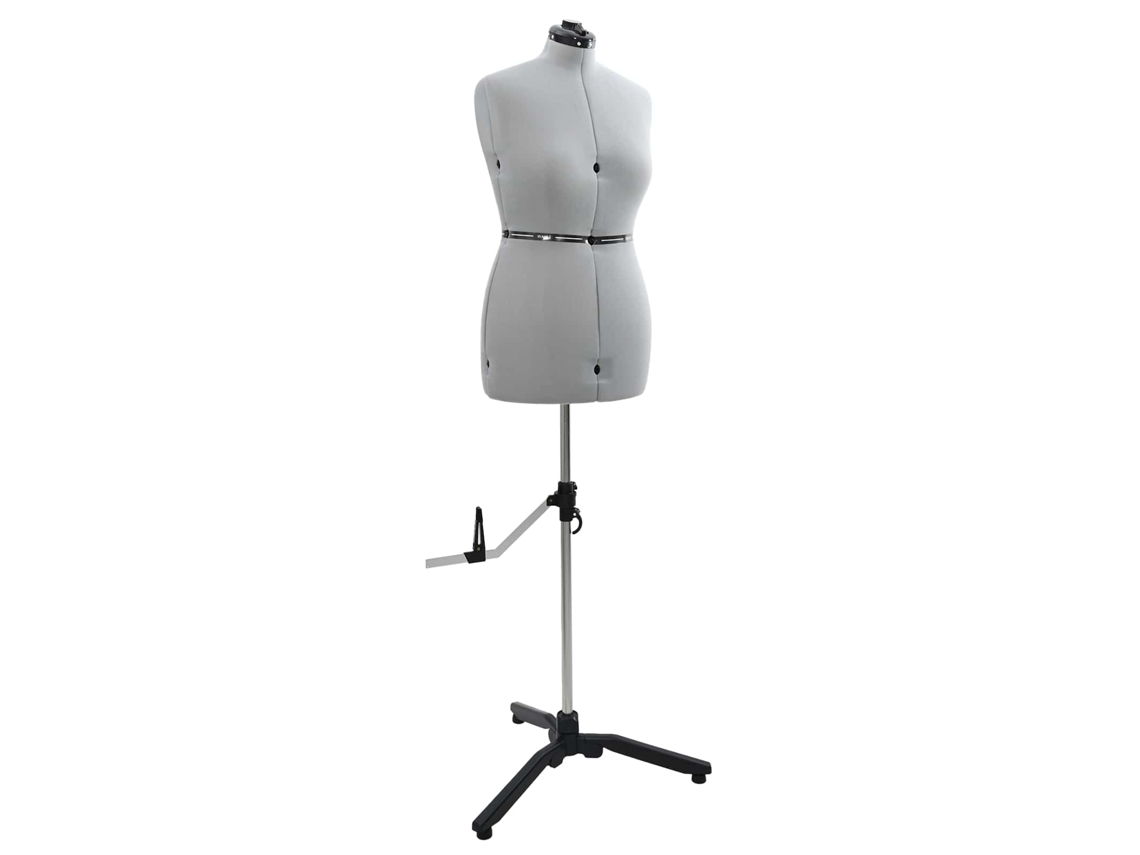 Vidaxl Forma De Vestido Ajustável Feminina Cinzeto M Veludo