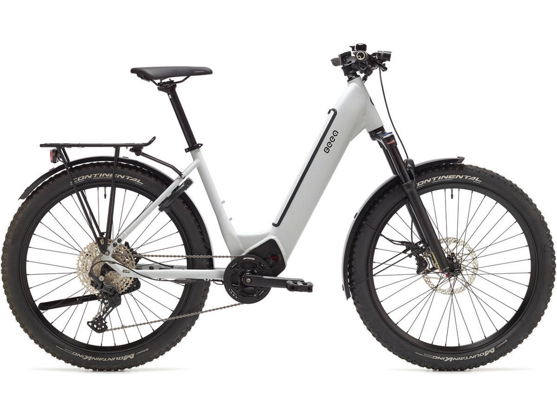 Bicicleta Elétrica BEEQ E900 Crossover Hock Silver (Autonomia: 40-100km - Prateado)