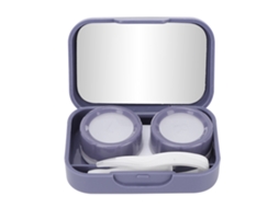Kit De Almacenamiento De Lentes De Contato Morado Portátil