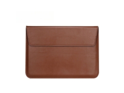 Capa HEXINYIGJLY para portátil, 15 ou 16 polegadas, com suporte, couro, 3 em 1, para MacBook Pro, Dell, HP, Lenovo, vermelho