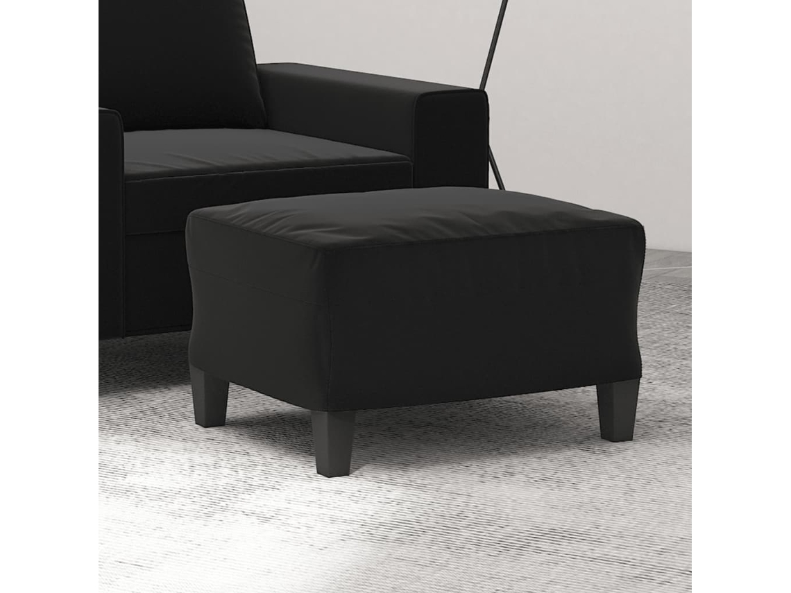 Vidaxl Apoio De Pés Tecido De Microfibra 60x50x41 Preto