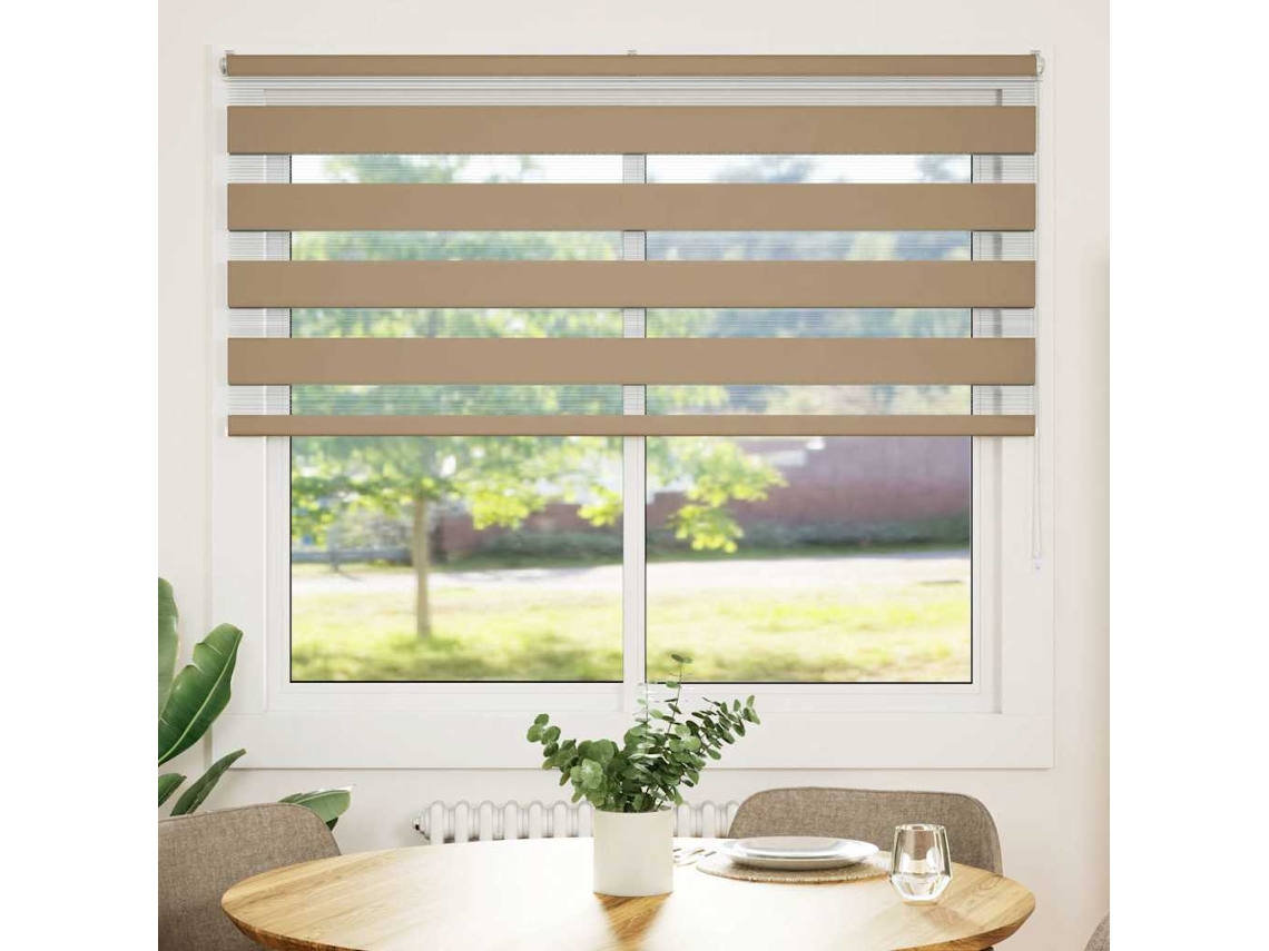 Maison Exclusive - Cortina De Zebra 160x100 Cm Largura Do Tecido 155,9cm Poliéster