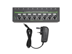 Aetheria amplificador de Fones de Ouvido 8 Canais com Controle de Volume e Luz Rgb Estéreo 6.35mm Plug Gb