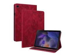 Capa Para Tablet Samsung Galaxy Tab A11+ Em Couro Pu Com Estampa De Borboleta E Flor, Com Compartimentos Para Cartões.