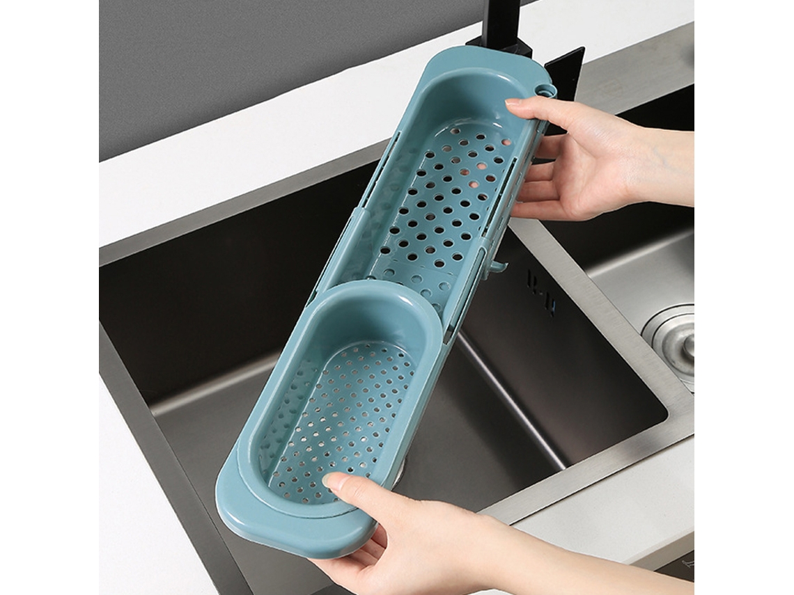 Suporte Extensível Para Pia, Em Plástico, Cor Cinza. -aquaforge