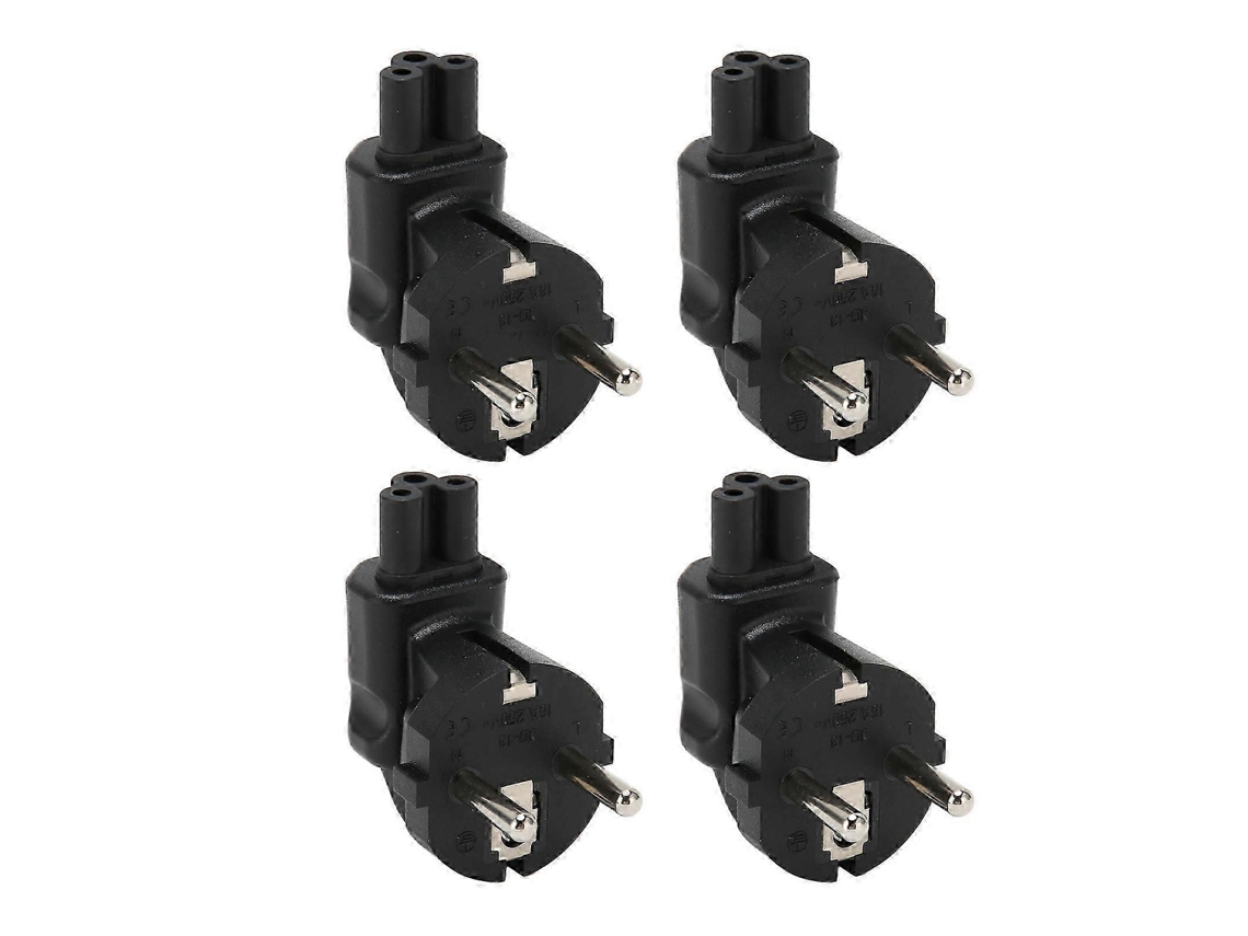 Conjunto De 4 Adaptadores De Energia Universais Com Plugue Eu4.8mm Para Iec320 C5, Padrão Europeu, 100 250v. Hengjian