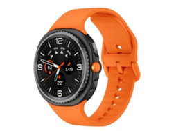 Bracelete Para Samsung Galaxy Watch 8/8 Classic - Silicone Lisa E Sólida - Laranja