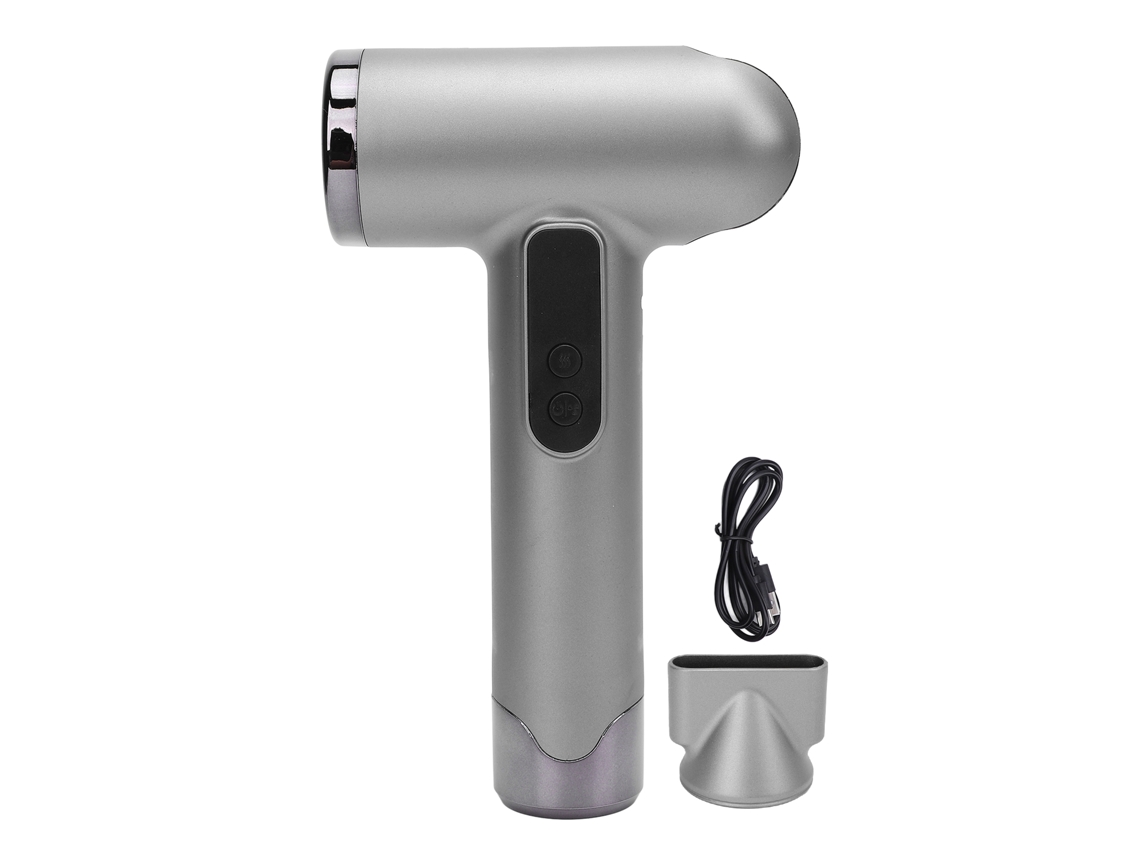 Aetheria secador de Cabelo Sem Fio Recarregável Via Usb 15000mah Portátil Compacto 200w Prata