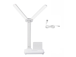 Luminária De Mesa Led Com Duas Lâmpadas E Porta De Carregamento Usb, Iluminação De Mesa Multifuncional.