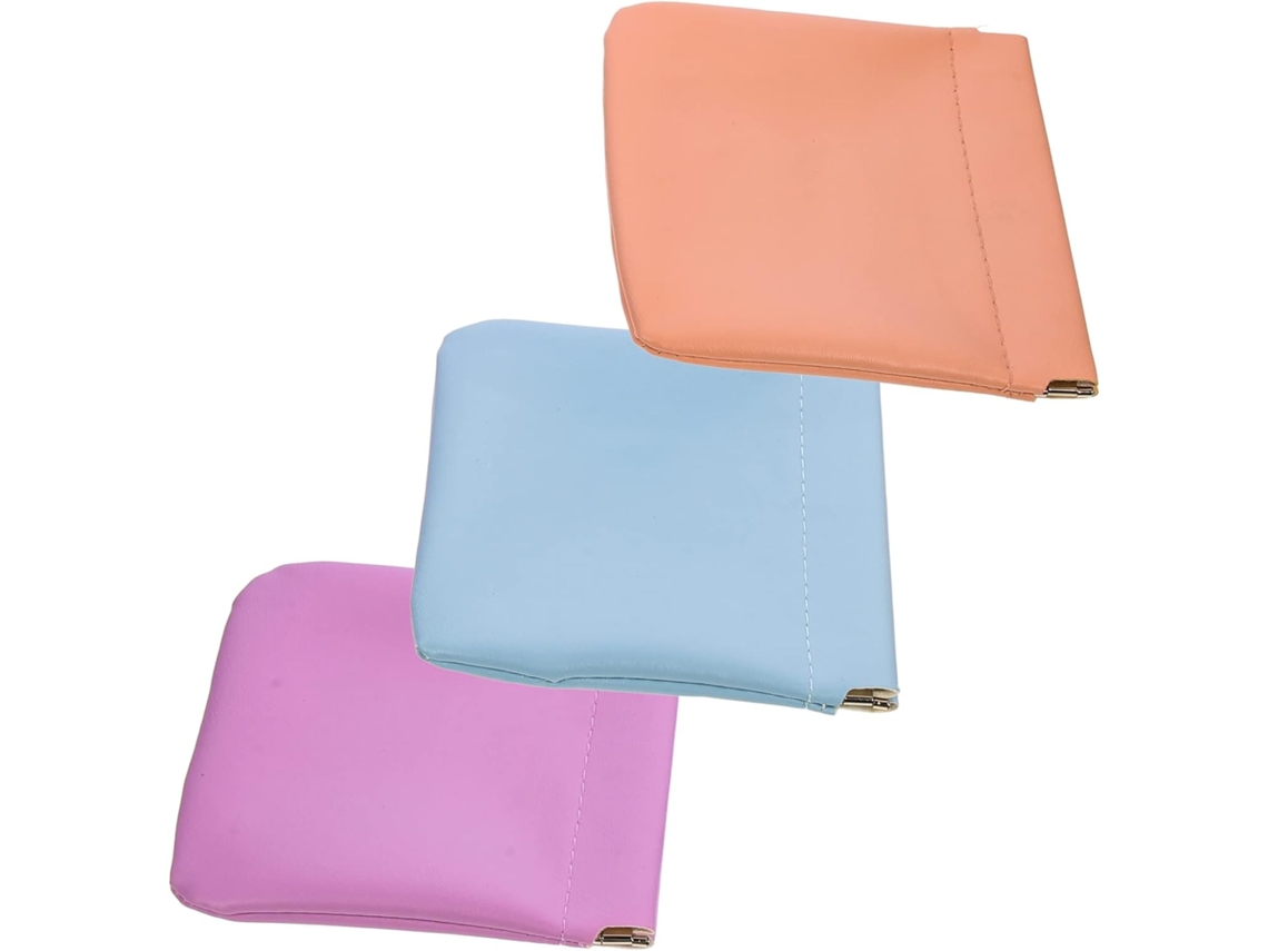 Nécessaire Grande De Maquiagem Com 3 Compartimentos, Nas Es Rosa, Azul E Bege, Com Fechamento Automá Gokoco