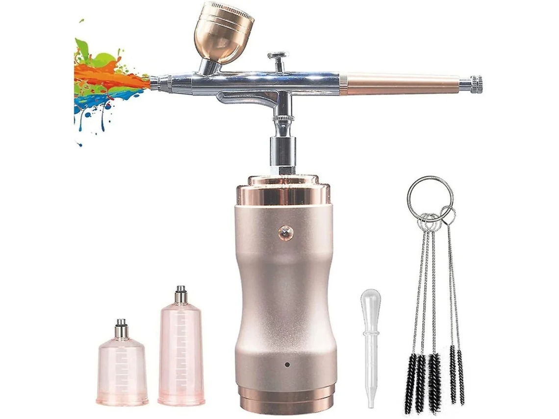 Kit Portátil De Aerógrafo Sem Fio Para Maquiagem, Decoração De Bolo E Arte Yizhood