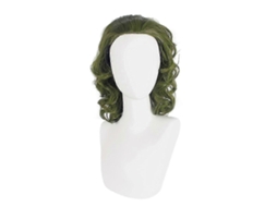 Peruca Verde para Fantasia de Palhaço, Peruca Curta e Ondulada Masculina, Peruca com Efeito de Palhaço para Festa de Halloween. TAISHENGDA