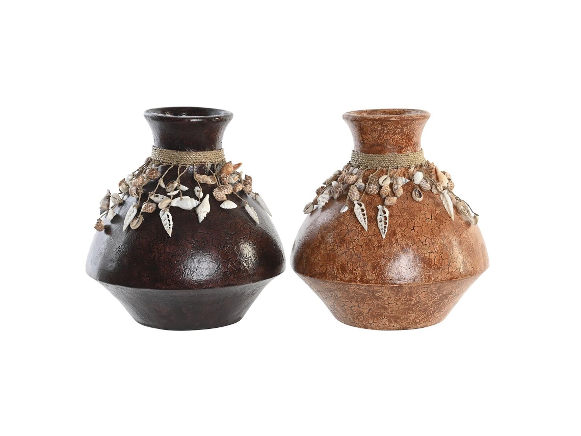 Vaso DKD HOME DECOR (2 Unidades - Multicor - 30x30x32cm)