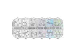 Conjunto De Charms De Unhas Florais Portátil Acessório Decorativo Para Manicure Viagem E Performance