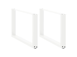 Vidaxl Pés Para Mesa De Centro Em Formato De U, 2 Peças, Branco, 70x (42-43) Cm, Aço