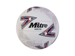 Atirador De Netball Mitre Branco, Vermelho E Azul, Tamanho 4, Cabo Resistente
