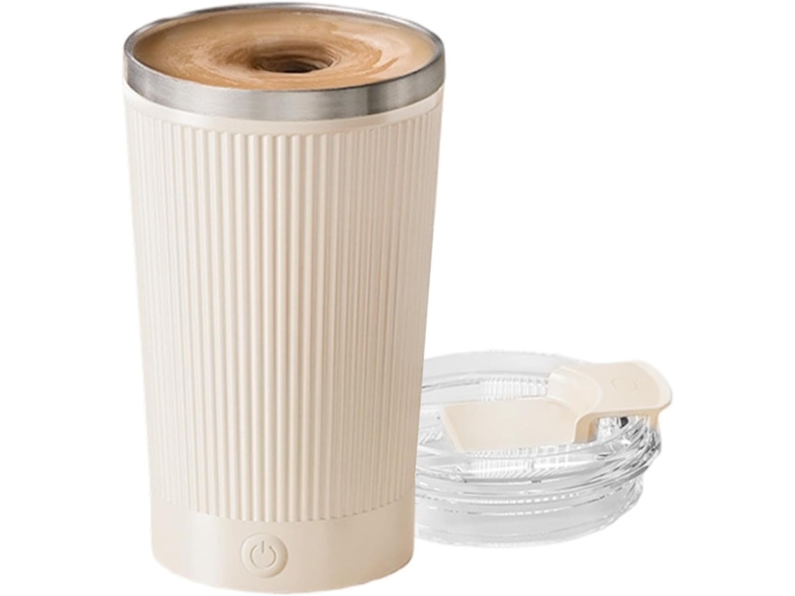 Caneca De Café Automática Em Aço Inoxidável Com Base Para Mistura Automática.