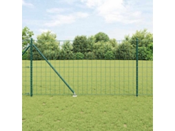 Vidaxl Cerca Europeia Com Pontas 10 X 1,4 M Aço Revestido De Pvc Verde
