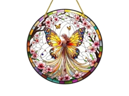 Laxiscreed Painel Decorativo Luminoso Com Asas De Fada E Anjo 20x20cm Para Decoração De Interiores
