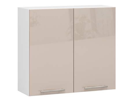 AKORD W80 armário de cozinha suspenso sistema OLIWIA Branco 80 cm 2 portas Cor Cappuccino Brilhante 2 prateleiras 80x30x72 cm AKORD FURNITURE FACTORY