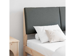 Vidaxl Cabeceira Estofada Cinza Escuro 150 Cm
