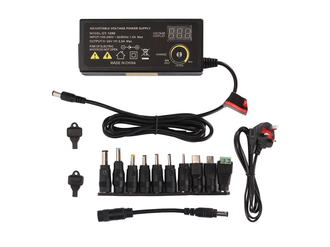 Aetheria fonte de Alimentação Universal Ajustável 60w Dc 5v 24v Conversor Ca/dc com 10 Plugues