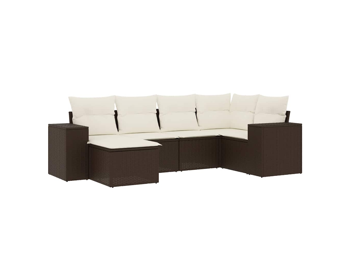 Garden Sofa Set, Garden Sofa Sets Vidaxl Marrom Rattan / Vime (n/a)
