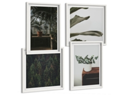 Pinturas Murais Modernas Ponte, Floresta, Lago, Barcos, Montanhas Moldura Branca Imagens Para Um Quarto Infantil Espelharte (conjunto De 4 Imagens)