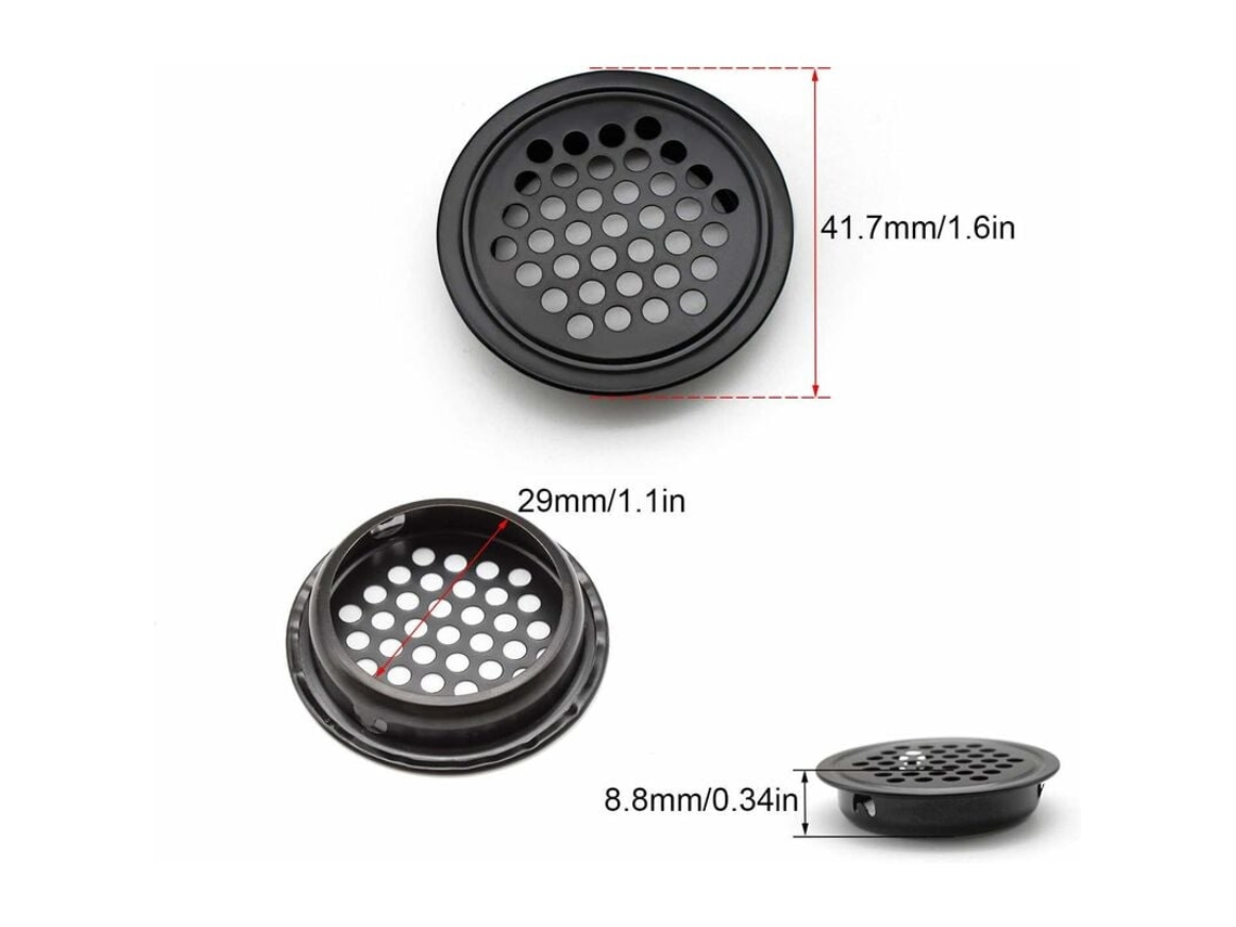 KOFIHETY Solução De Ventilação Elegante, Ventilação Circular De Beiral De Aço Inoxidável, Veneziana Com Orifício De Malha Que Garante Um Ambiente Fresco E Sem