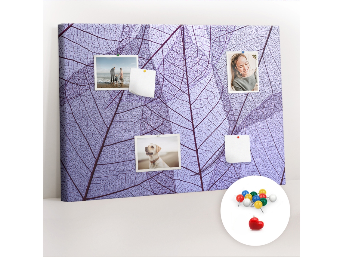 Painel De Cortiça Para Parede Folhas Da Natureza Para O Quarto Das Crianças Espelharte (70x100 Cm)